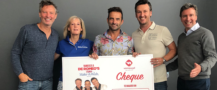 De Romeo’s schenken 13.150 euro aan Make-A-Wish ® voor de recordverkoop van 1,5 miljoen frikandellen