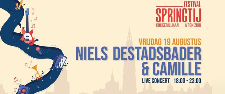 Springtij pakt op 19 augustus uit met Niels Destadsbader en Camille Springtij pakt op 19 augustus uit met Niels Destadsbader en Camille