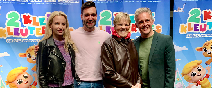 Metejoor, Olivia Trappeniers (OT), Christoff, Margriet Hermans én Jan Smit hoor je in de bioscoopfilm en op de soundtrack van ‘2 Kleine Kleutertjes’ Metejoor, Olivia Trappeniers (OT), Christoff, Margriet Hermans én Jan Smit hoor je in de bioscoopfilm en op de soundtrack van ‘2 Kleine Kleutertjes’