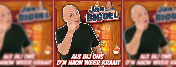 Na ‘Ons Moeder Zeej Nog’ scoort Jan Biggel nu met de kippenhit ‘Als Bij Ons D’n Haon Weer Kraait’