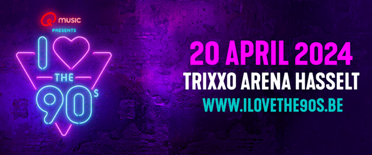 'I love the 90’s’ blaast dak van Trixxo Arena Hasselt er op 20 april 2024 opnieuw af 'I love the 90’s’ blaast dak van Trixxo Arena Hasselt er op 20 april 2024 opnieuw af