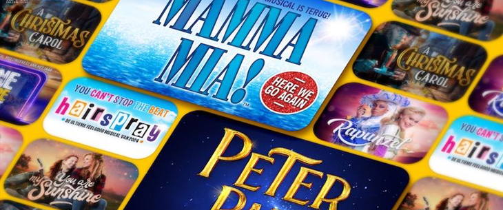 Gloednieuwe familiemusical 'Peter Pan' kleurt eindejaar 2024 en terugkeer hitmusical 'MAMMA MIA!' luidt lente 2025 in Gloednieuwe familiemusical 'Peter Pan' kleurt eindejaar 2024 en terugkeer hitmusical 'MAMMA MIA!' luidt lente 2025 in