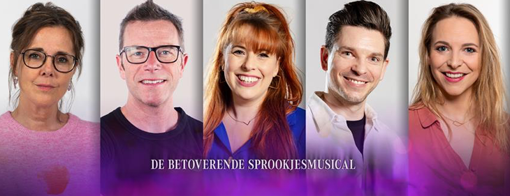 Koningskoppel Walter Baele en Liv Van Aelst, olijk duo Maja Van Honsté en Steven Colombeen, en feeërieke Line Ellegiers naast 'Doornroosje' Lotte De Clerck in sprookjesmusical Koningskoppel Walter Baele en Liv Van Aelst, olijk duo Maja Van Honsté en Steven Colombeen, en feeërieke Line Ellegiers naast 'Doornroosje' Lotte De Clerck in sprookjesmusical
