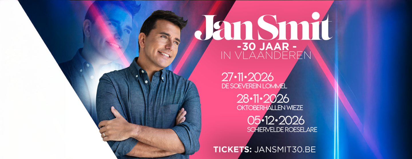 Jan Smit kondigt in uitzinnige AFAS Dome nieuwe jubileumtournee ‘Jan Smit - 30 jaar in Vlaanderen’ aan Jan Smit kondigt in uitzinnige AFAS Dome nieuwe jubileumtournee ‘Jan Smit - 30 jaar in Vlaanderen’ aan