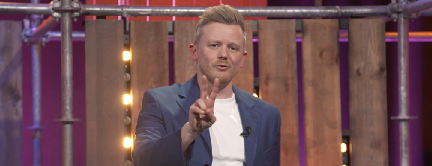 The Big Verdick Quiz dicht bij Jamie &eacute;n Bisou award