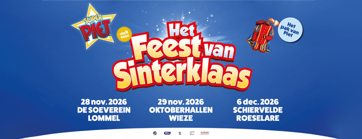 Familiespektakel 'Het Feest van Sinterklaas' strijkt dit najaar neer in Lommel, Wieze en Roeselare