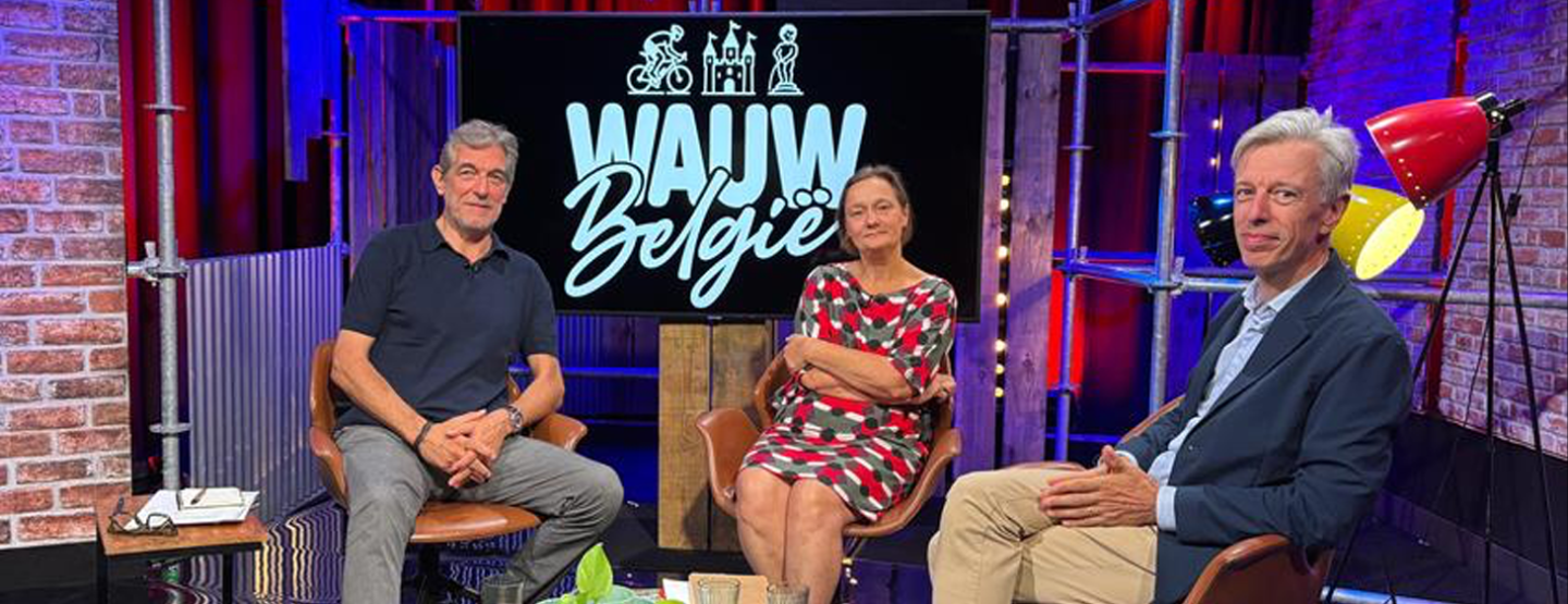Rob Vanoudenhoven ontvangt Erika Vlieghe en Geert Noels in podcast Wauw Belgi&euml;