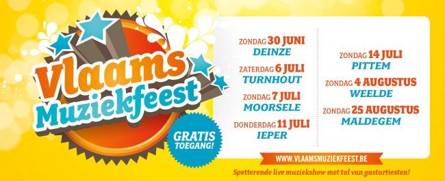 7de Vlaams Muziekfeest strikt o.a. De Romeo’s, Lindsay, Swoop en Jo Vally