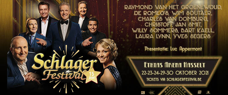 Luc Appermont en Raymond van het Groenewoud debuteren dit weekend op Het 15de Schlagerfestival!