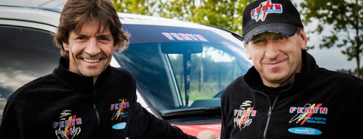 Koen Wauters en Pascal Feryn (Team Feryn) stellen op InterClassics hun nieuwe Dakar Rallywagen voor