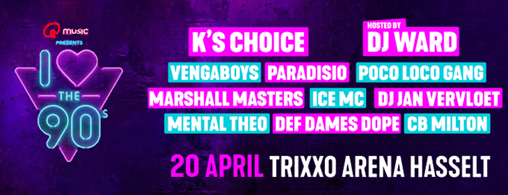 K's Choice, Vengaboys, Marshall Masters en Ice Mc op 'I love the 90's'