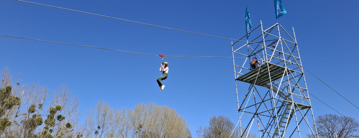 Beleef de bloesems dit weekend vanuit een nieuw perspectief dankzij de bloesem-zipline in Bilzen-Hoeselt!