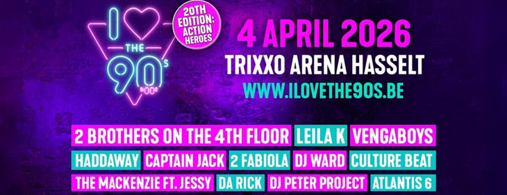 I love the 90's &ndash; The party dropt laatste namen voor waanzinnige jubileumeditie in Hasselt