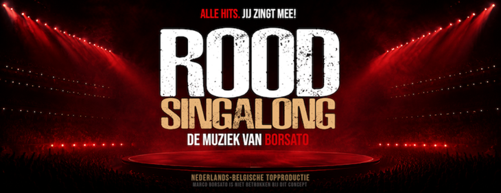 Wereldpremière van ROOD Singalong op 16 oktober 2026 in de Soeverein Lommel Wereldpremière van ROOD Singalong op 16 oktober 2026 in de Soeverein Lommel