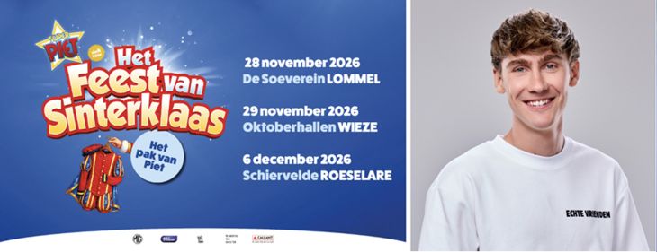 Nederlands fenomeen JOB Dutchtuber gastartiest op 'Het Feest van Sinterklaas' in Lommel, Wieze en Roeselare Nederlands fenomeen JOB Dutchtuber gastartiest op 'Het Feest van Sinterklaas' in Lommel, Wieze en Roeselare